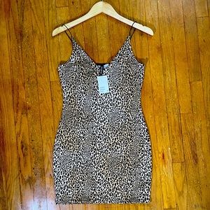 H&M Animal Print Dress - Animal print clubbing dress  Size 8